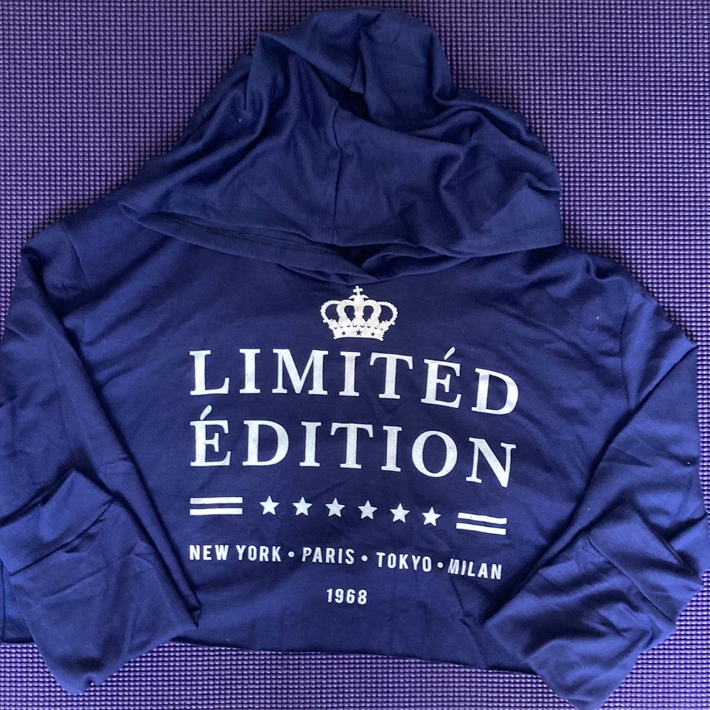 Blue Limited Edition Cropped Hoodie